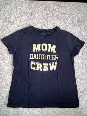 The Children's Place Black Mom Daughter Crew Graphic Tee